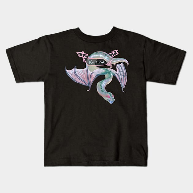 Newton the Flying Snake Bat Kids T-Shirt by KO-of-the-self